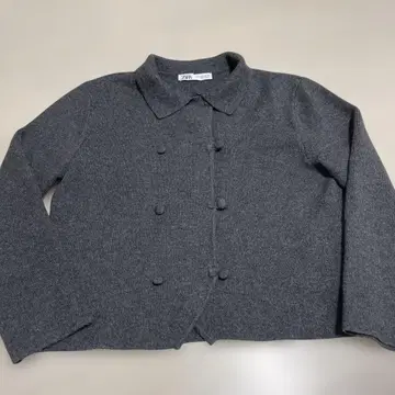ZARA 그레이 긴팔 가디건 XL