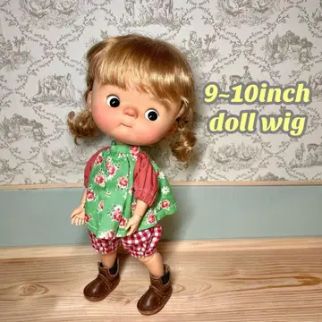 9-10인치 금발 가발 뜨개질 스타일