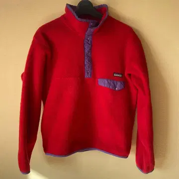 Patagonia 플리스 자켓 M 적자색 스냅 T