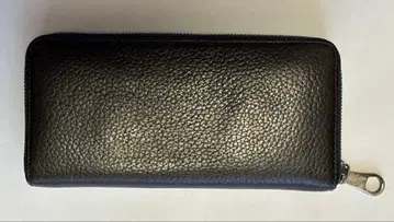 치마부에 블랙 네이비 가죽 장지갑