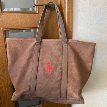 브라운 랄프 로렌 토트백 로고 자수 포함