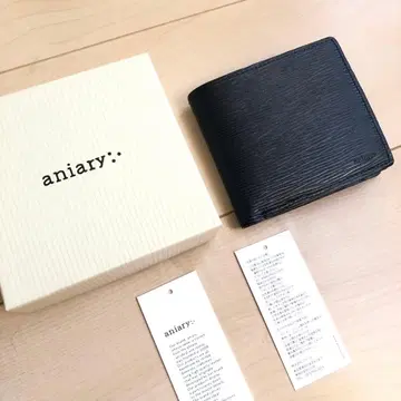 aniary 정가 19800엔 새상품 다크 블루 지갑 아니아리 스테디셀러