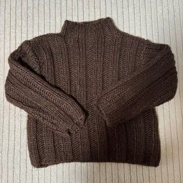 CANAL JEAN 핸드메이드  니트 브라운 프리 사이즈