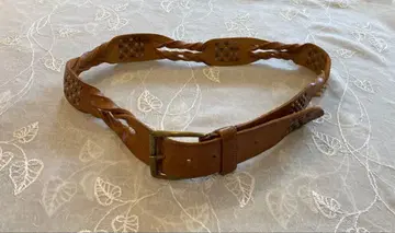 가죽 벨트 브라운 스터드 포함