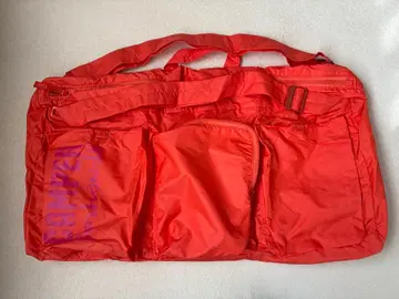 오렌지 나일론 보스턴 백 3포켓