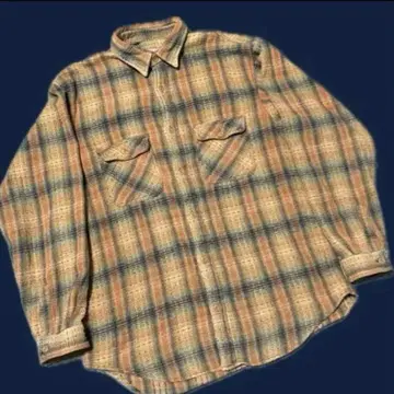 vintage 빈티지 플란넬 셔츠 긴팔 체크 아메카지 구제 의류 패턴
