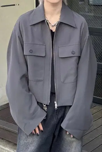 치카시츠+ 집 재킷 블랙