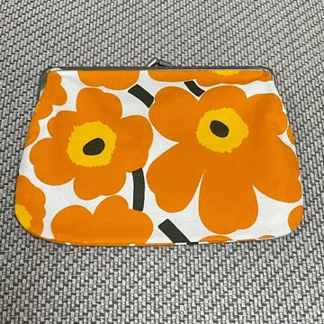 마리메꼬 가마구치 파우치 오렌지 우니코 꽃