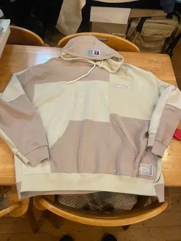 빅사이즈 SAMPLES RUSSELL 패치워크 후드티 XL
