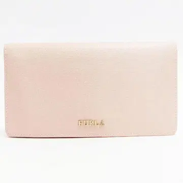 미사용 컨디션 최상 FURLA 훌라 투웨이 장지갑 가죽 옅은 핑크