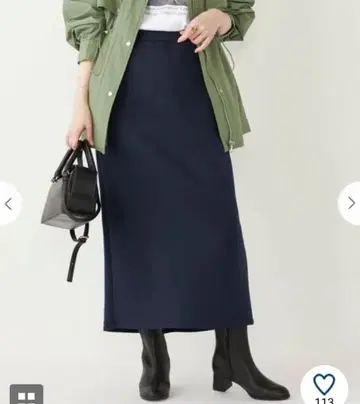 네이비 종이상자 타이트 스커트 미사용 새상품