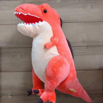 오렌지 컬러 공룡 봉제 인형 약 60cm