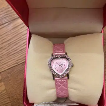 헬로키티 하트형 손목시계 핑크