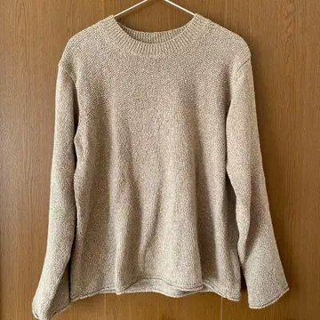 무인양품 여성 실크 혼방 크루넥 긴팔 풀오버 M