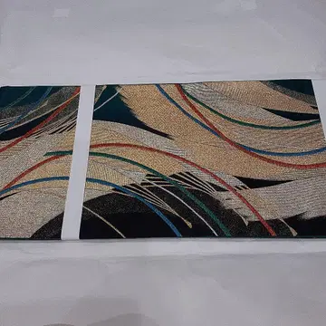 다색 추상 물결 무늬 후쿠로 오비