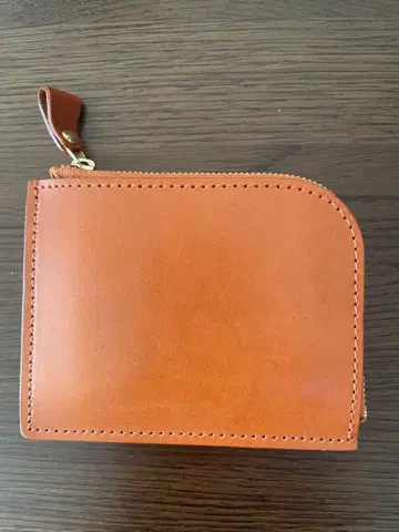 츠치야 가방 L자형 지퍼 가죽 코인 케이스