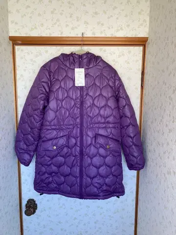 니센 택 포함 미사용 새상품 보라색 퀼팅 점퍼