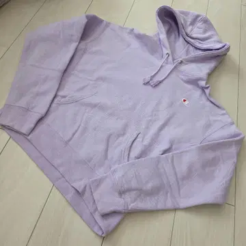 Champion Reverse Weave 후드티 라벤더 짧은 기장