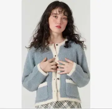 tina jojun 볼륨 니트 자켓 블루 최종 가격 인하