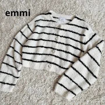 새상품 emmi 에미 샤기 니트 가디건 자켓