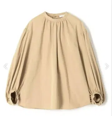 새상품급 Ballsey 코튼 타프타 개더 블라우스 36 베이지