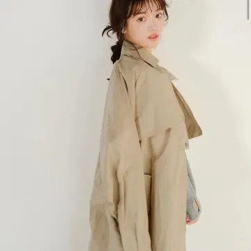 PINUE 피누에 프론트 지퍼 트렌치코트 (BEIGE)