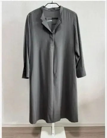 23구 7부 소매 A라인 원피스 카키 38/M