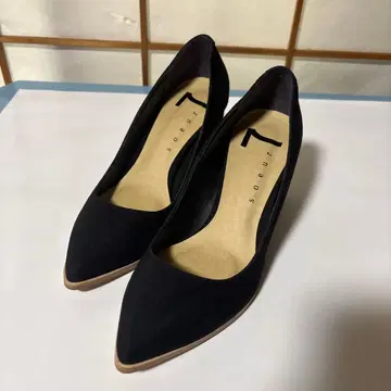 [일본제] 블랙 스웨이드 힐 23.5cm