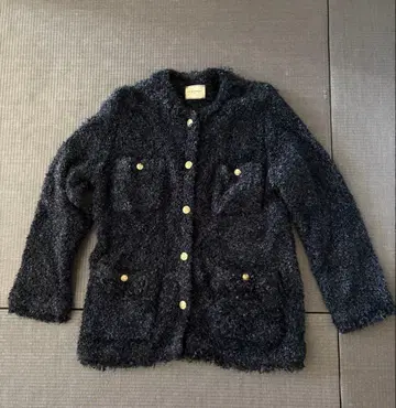 UNITED ARROWS 트위드 메탈 버튼 가디건 자켓