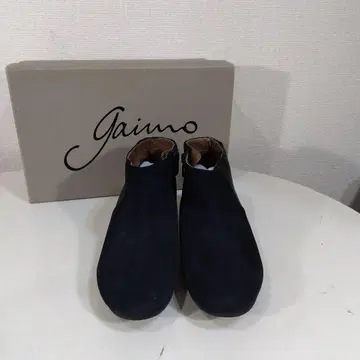 [ 22.5cm ] 가이모 스웨이드 숏부츠 블랙 컬러