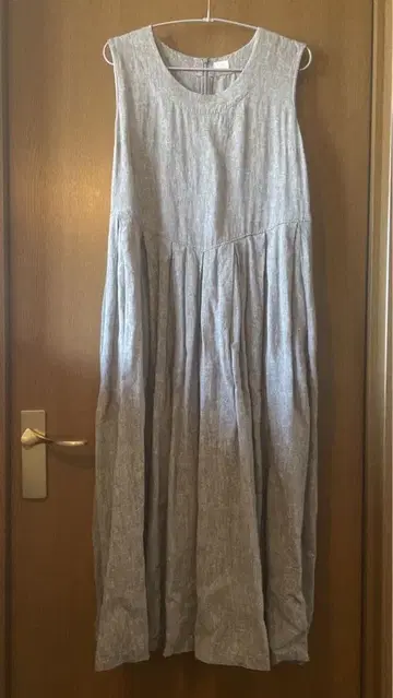 [wafu] 건반 턱 샴브레이 원피스