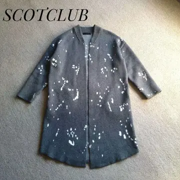 SCOT CLUB 롱 가디건 페인트 디자인
