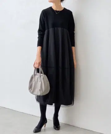 BEARDSLEY 니트 튤 말 원피스 새상품급