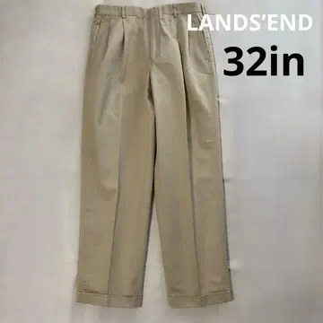 LANDS'END 랜드엔드 2턱 치노 팬츠 32in 사이즈 베이지
