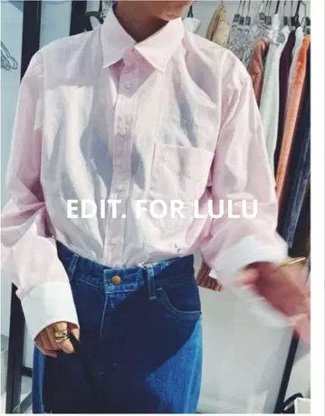 EDIT.FOR LULU 핑크 스트라이프 셔츠
