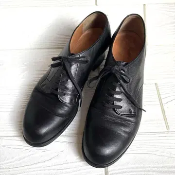 휴먼 우먼 플레인토 레이스업 가죽 신발 24.0cm 일본제