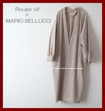 Rouge vif (루즈 비프) 노카라 울 롱 코트 베이지