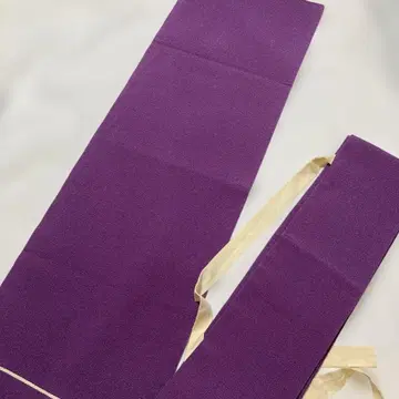 크레이프 원단 이부시키 오비 순수 실크 보라색