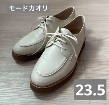 모드카올리 가죽 레이스업 슈즈 아이보리