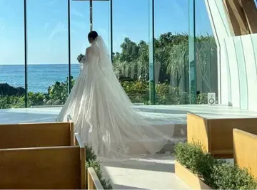 아르이즈 웨딩 멜로우 자수 롱 베일