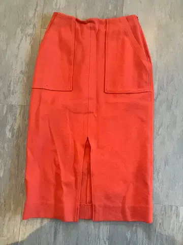 MACPHEE 오렌지 타이트 스커트