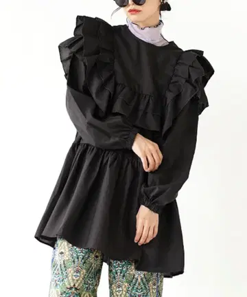 이자카야 매니아 스토어 프릴 블라우스 티어드 프릴 볼륨 블라우스