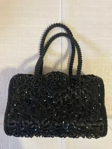 비즈 장식 블랙 파티 백 비즈 백 미사용품