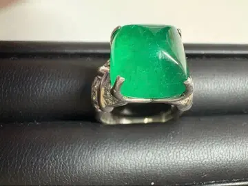 에메랄드 14ct 플라티나 반지