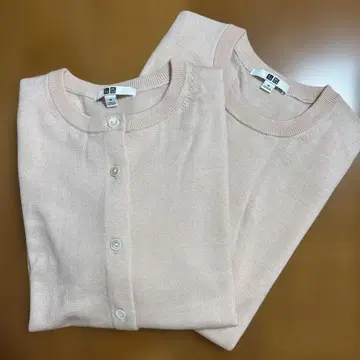 UNIQLO 가디건&풀오버 밀라노 리브 핑크 니트