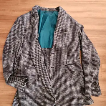 ZARA 테일러드 자켓 체크 무늬