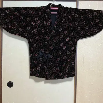 [ 빈티지 새상품급 ] 일본 의류 코트 벨벳 꽃무늬