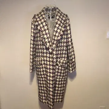 하운드투스 체크 리본 트위드 코트 그레이스 콘티넨탈