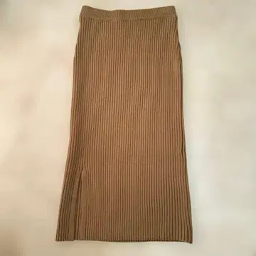 Spick & Span 리브 편직 타이트 스커트 베이지