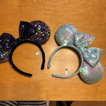 미니 마우스풍 머리띠 세트 (다색 스카이블루)